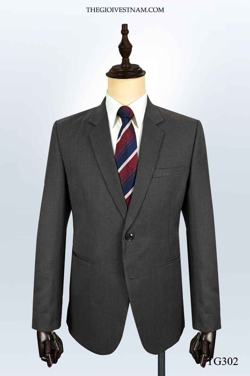 Bộ Suit Xám Tro Sọc Nhuyễn Classic Fit TGS302 #0